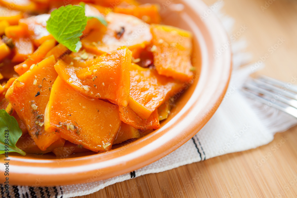 Flavored Roasted Pumpkin with Mint Flavored Roasted Pumpkin with Mint