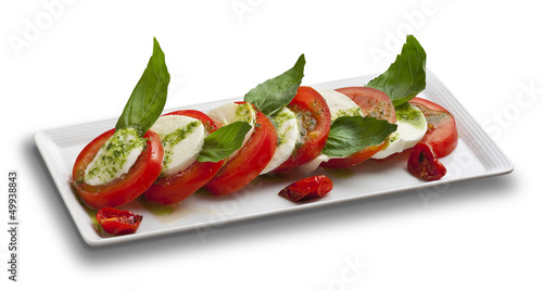 caprese - italian fresh appetizer (tomato, mozzarella, basil)