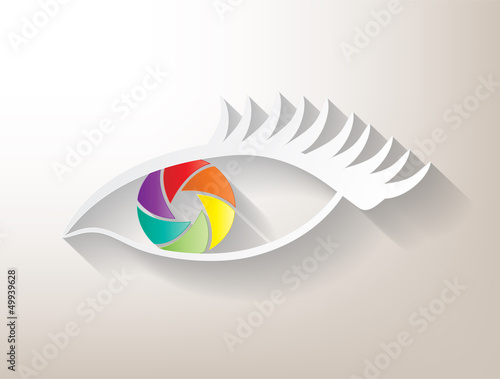 Multicolored aperture eye