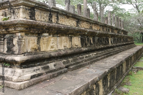 Remains of the historic city Polonnaruwa in Sri Lanka