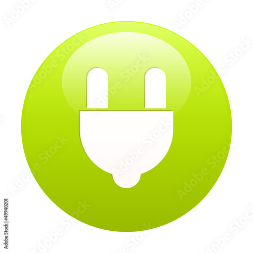 bouton internet prise electric power green