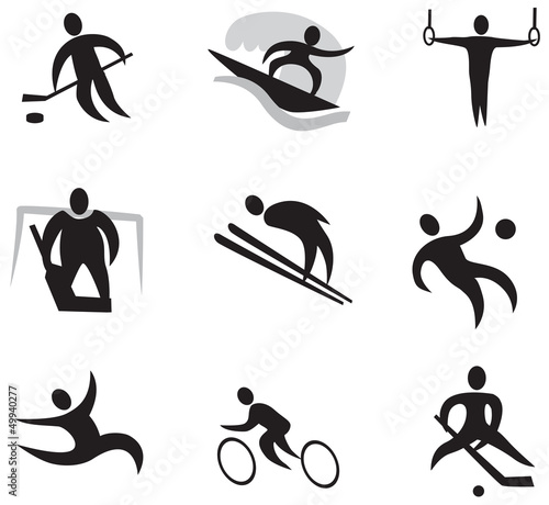 Summer and Winter Games Icon Set Number 2 (black)