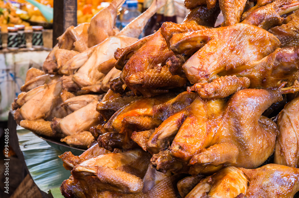 Stack of Roasted Chickens Stack of Roasted Chickens