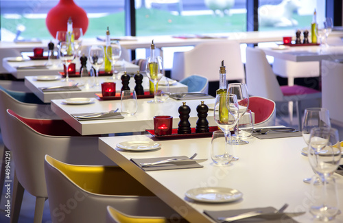 Canvas Print restaurant table