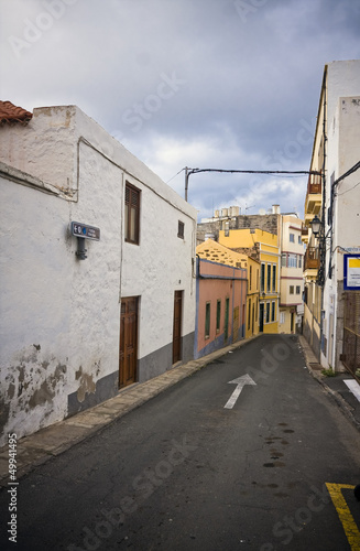 Typical canarian street in Arucas city, Gran Canaria, Spain © anilah