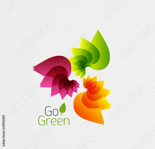 Abstract flower design. Go Green concept