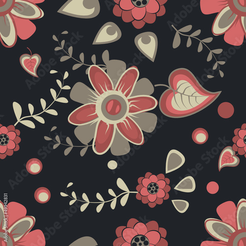 pattern with pink flowers