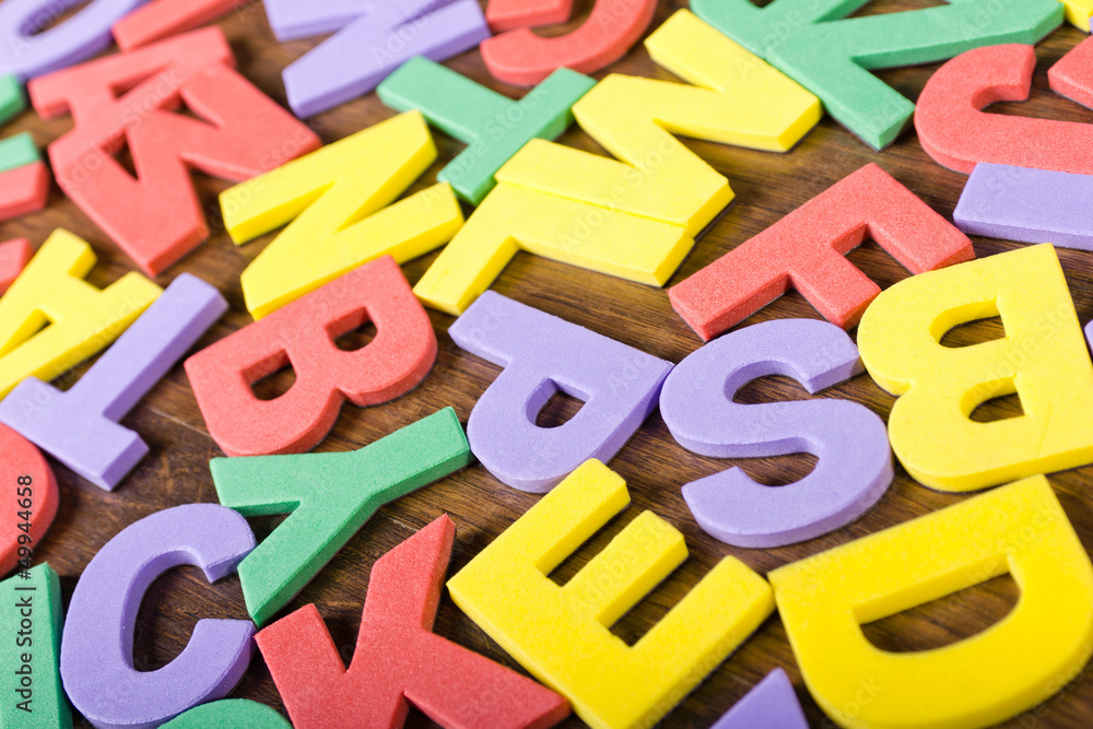 letters of different colors letters of different colors