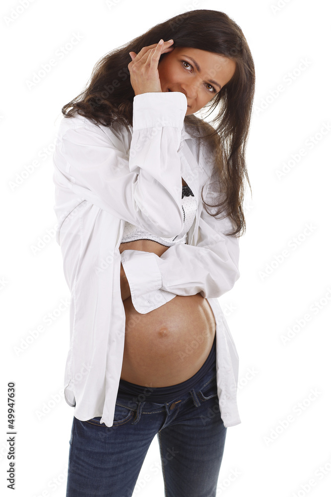 Glückliche Schwangere sexy - pregnant attractive woman Glückliche Schwangere sexy - pregnant attractive woman