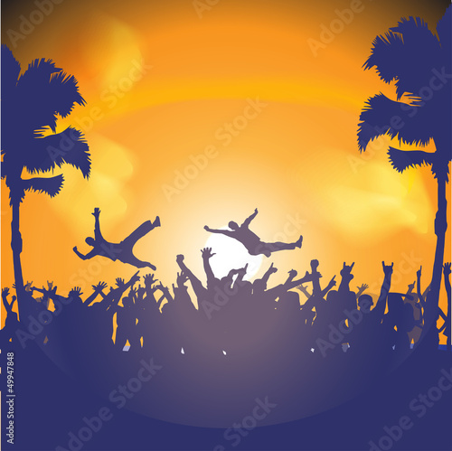 Party people vector background