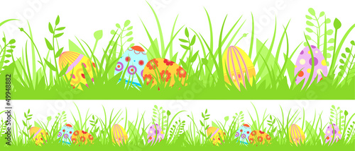 Horizontal seamless Easter background