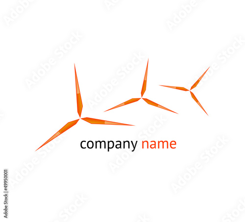 Renewable energy - wind turbines stylized