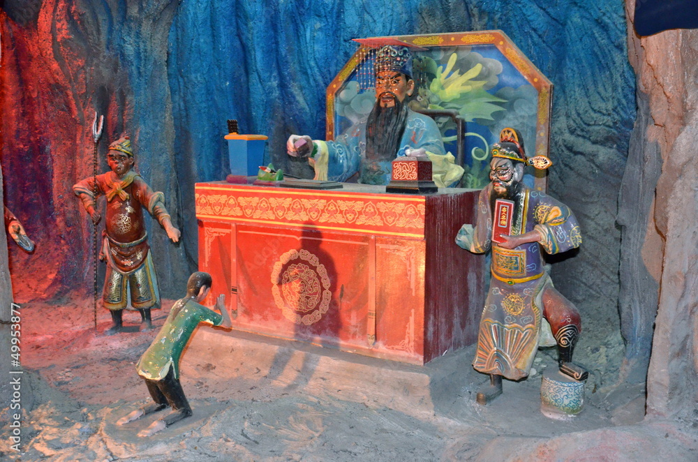 Fototapeta premium Ten Courts of hell in the Haw Par Villa Gardens in Singapore