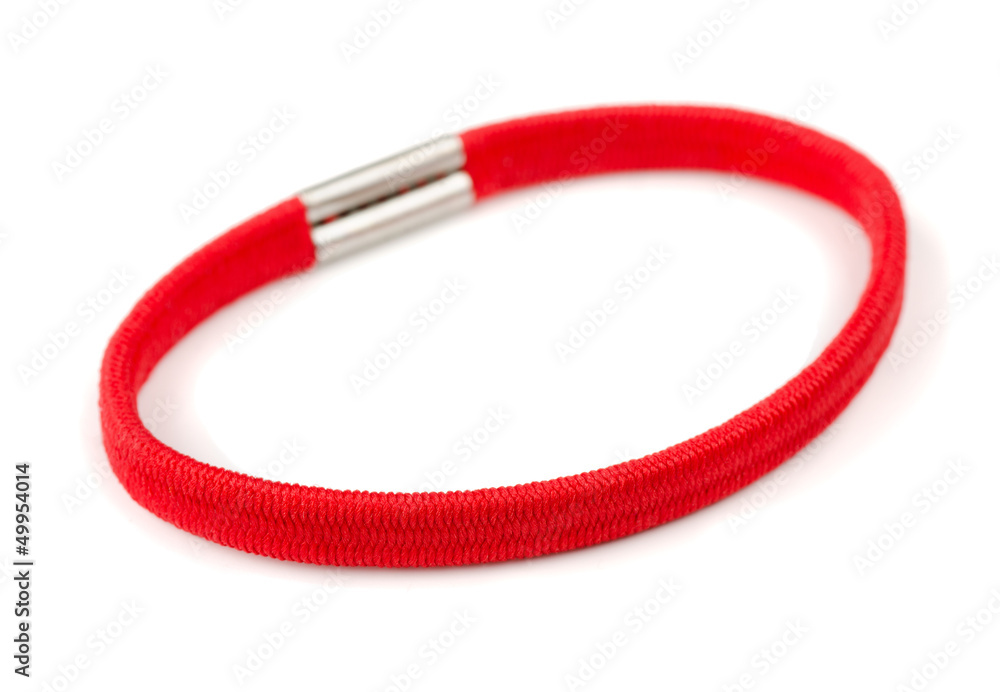 Red fabric-covered elastic hair scrunchy Red fabric-covered elastic hair scrunchy