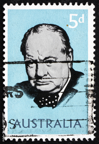 Postage stamp Australia 1965 Sir Winston Spencer Churchill