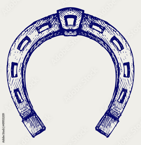 Horseshoe. Doodle style