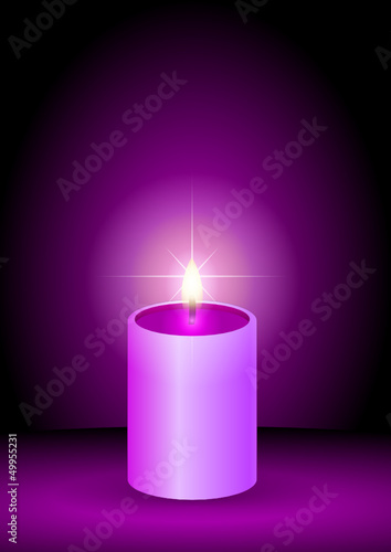 Kerze Violett Romantik Hochformat