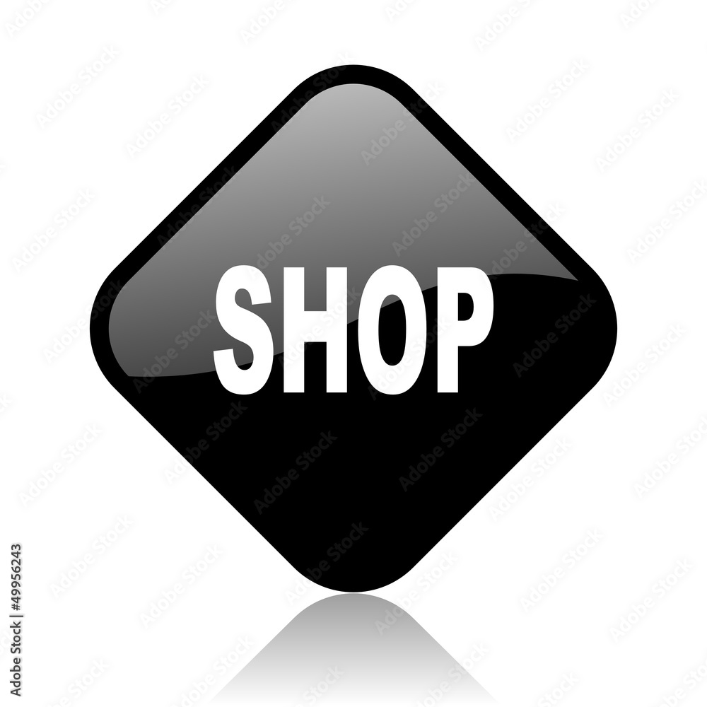 shop black square glossy internet icon shop black square glossy internet icon