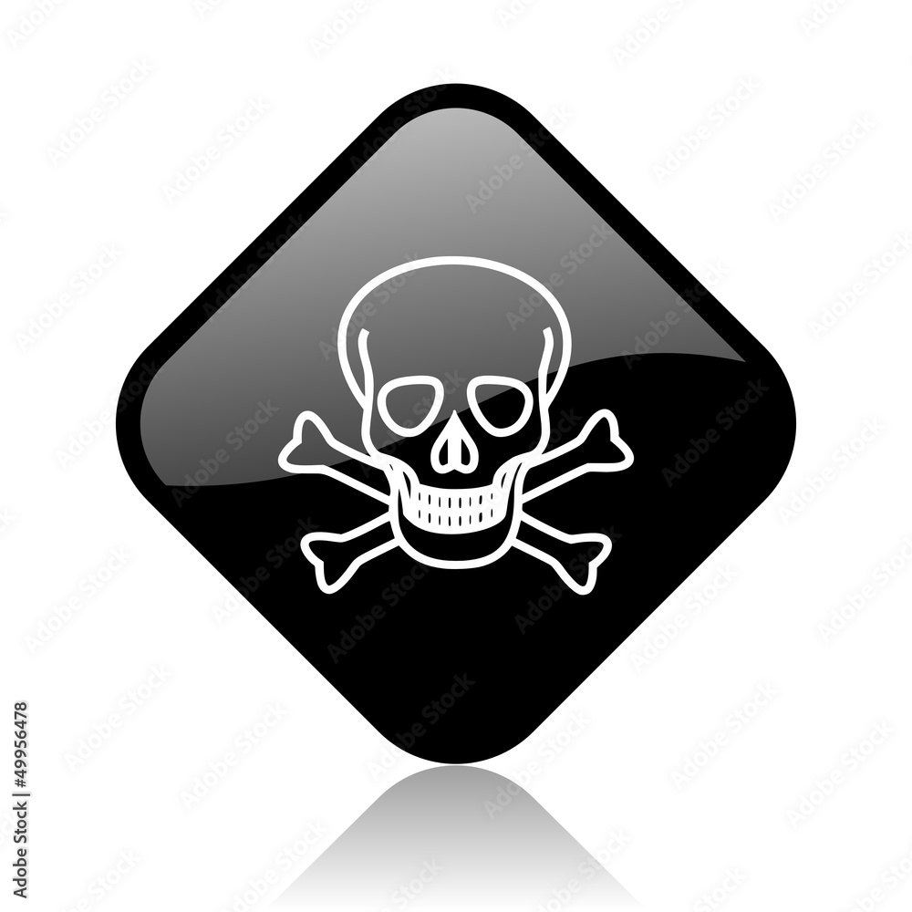 skull black square glossy internet icon skull black square glossy internet icon