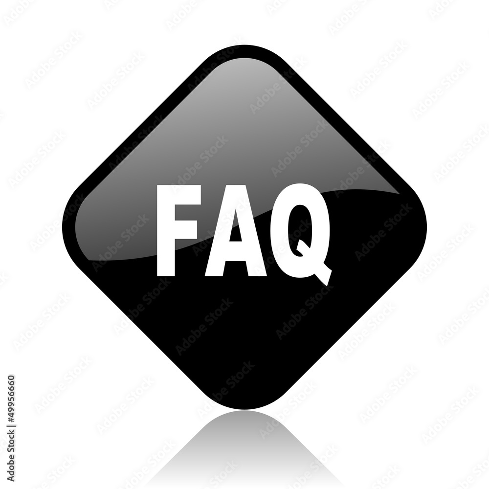 faq black square glossy internet icon faq black square glossy internet icon