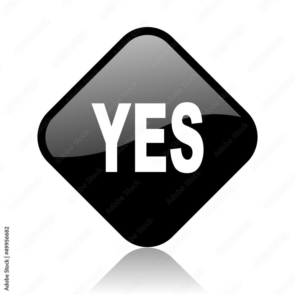 yes black square glossy internet icon yes black square glossy internet icon