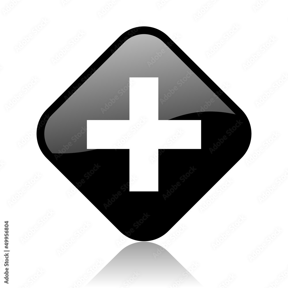 Fototapeta premium emergency black square glossy internet icon