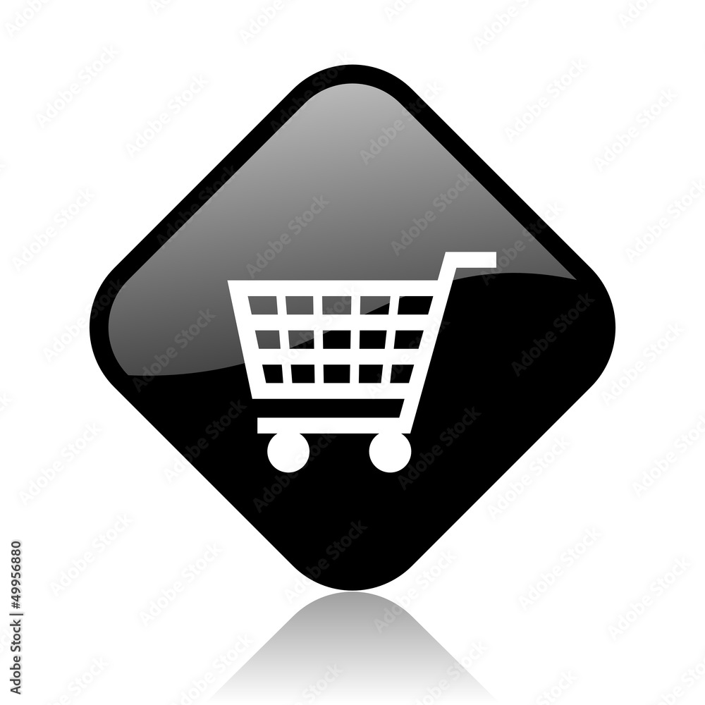 shopping cart black square glossy internet icon shopping cart black square glossy internet icon