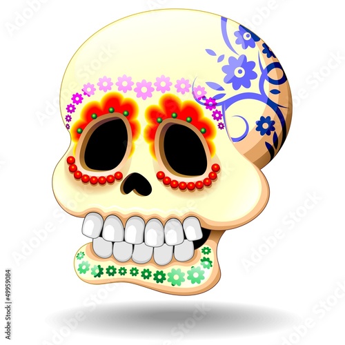 Skull Calaveras Ornamental-Teschio Decorativo Festa dei Morti
