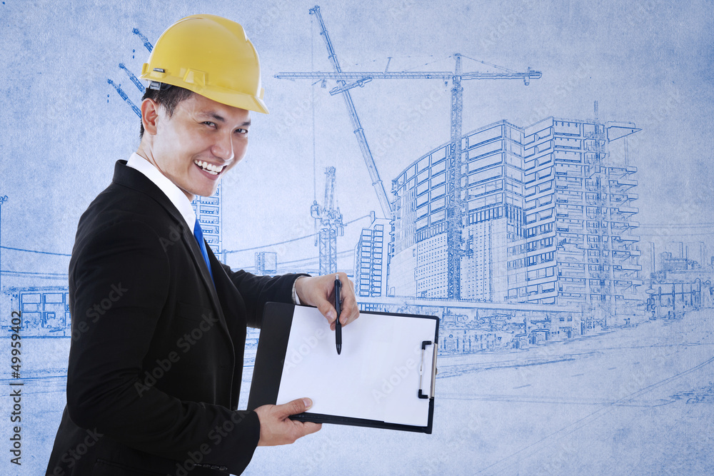 Contractor shows blank paper Contractor shows blank paper