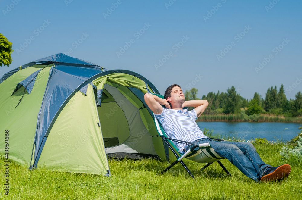 Man Camping