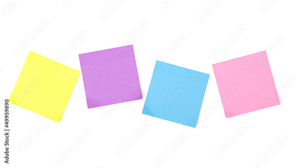 sticky notes on white sticky notes on white