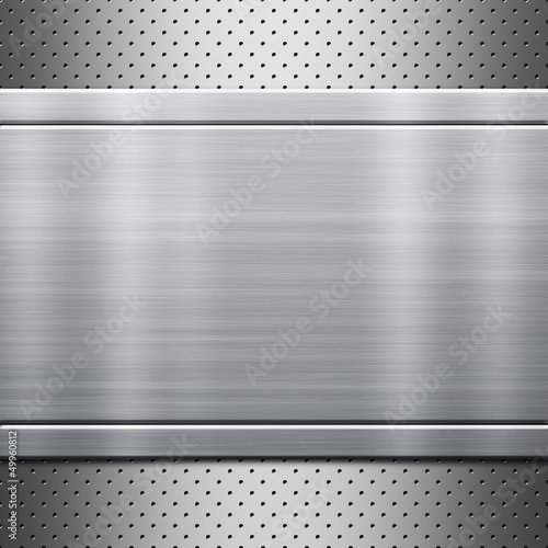Metal plate with rivets