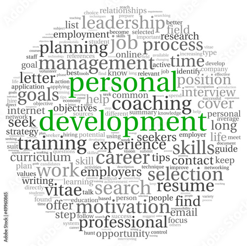 Personal development in tag cloud