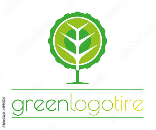 Green logo tire