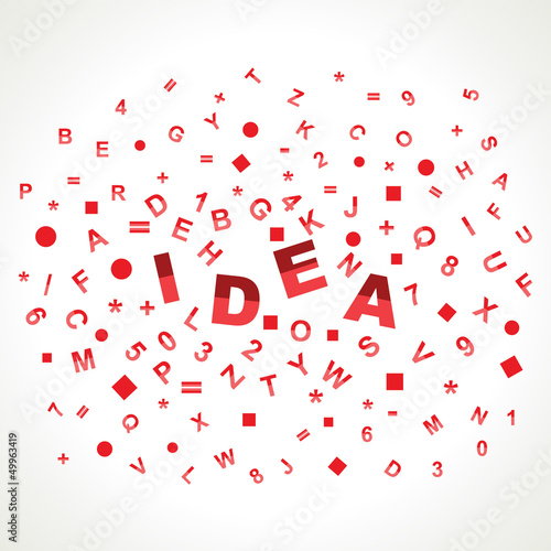 Idea word with in alphabets