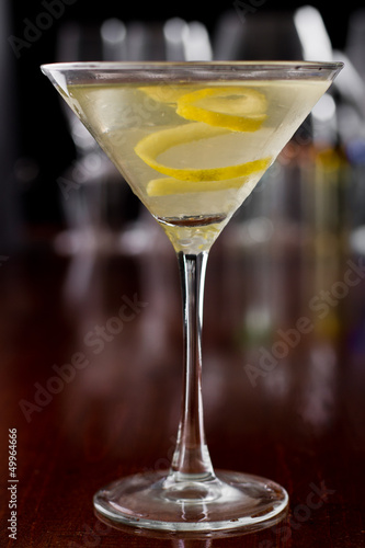 dirty martini with a lemon twist