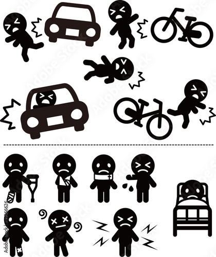 事故と怪我のアイコン