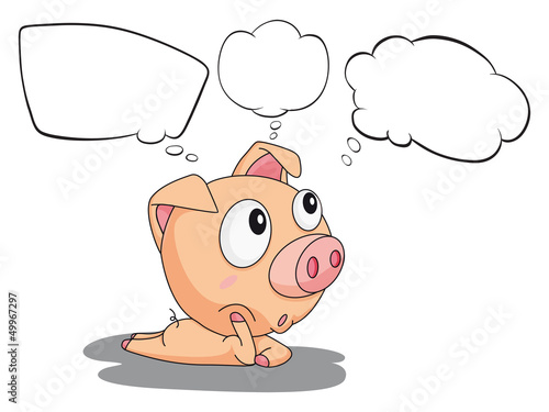 A pig with empty callouts
