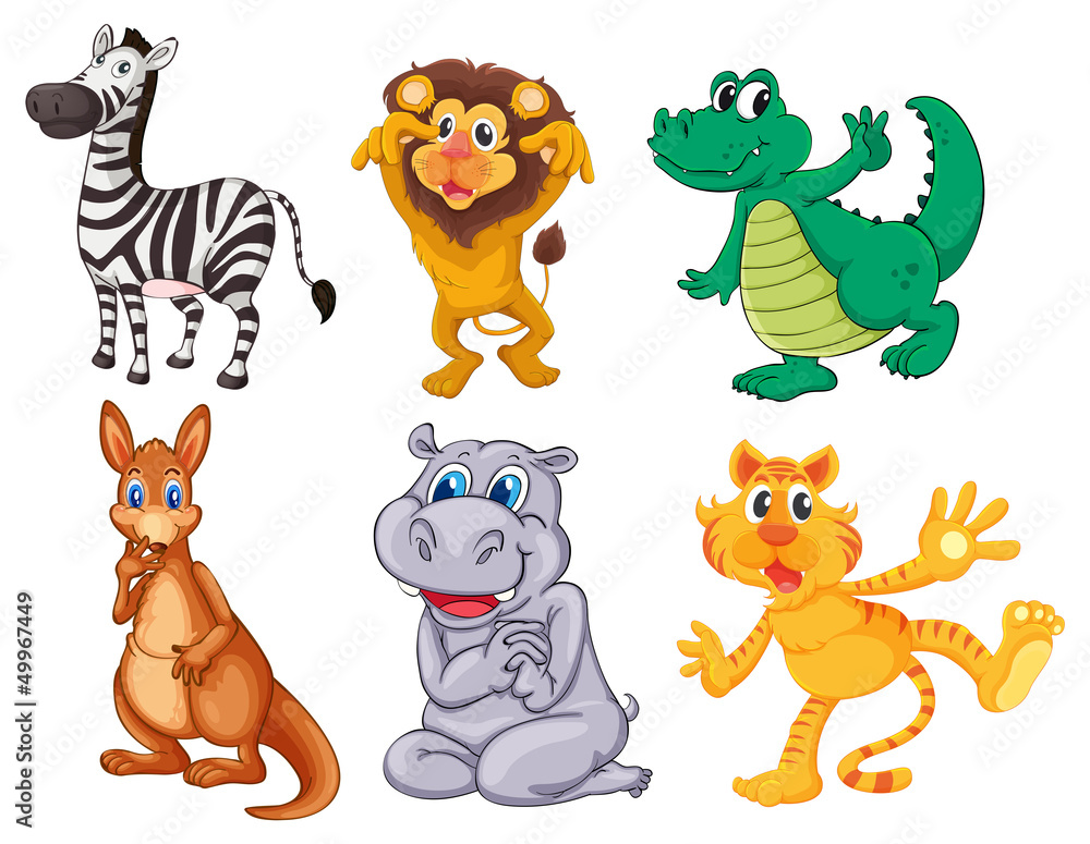 Naklejka premium Wild and scary animals