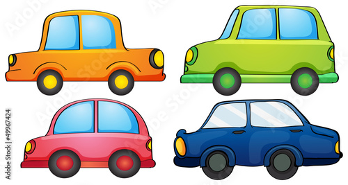 Different colors of a car