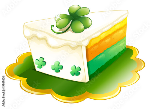 A slice of cake for St. Patrick's Day