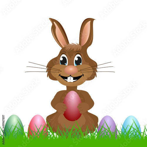 Easter Bunny with egg in hand