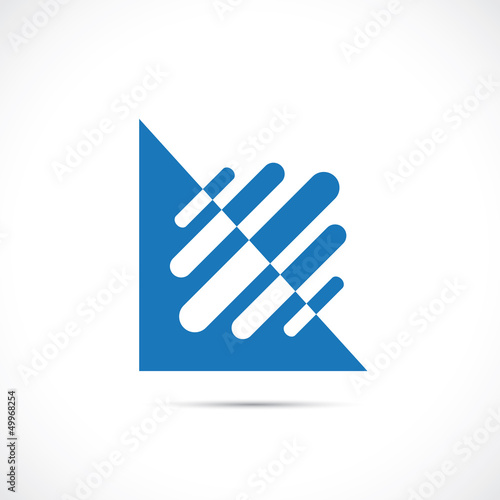Logo traits bleus blancs en diagonale