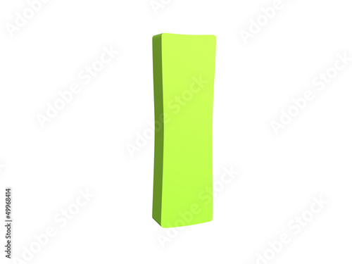 Tableau sur toile 3D render of the green text I