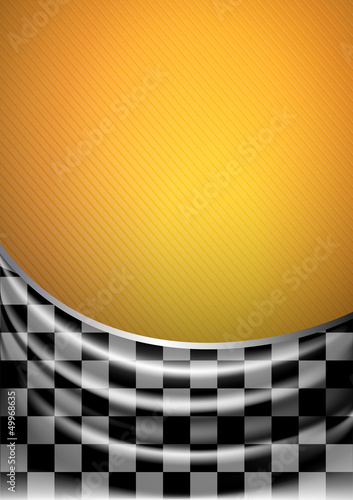 Silk tissue in checkered on a yellow background