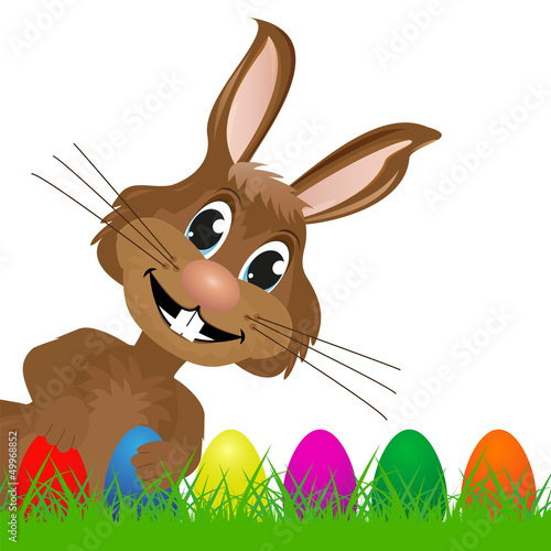 Easter Bunny looks left