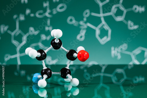 Canvas Print Model of molecular structure