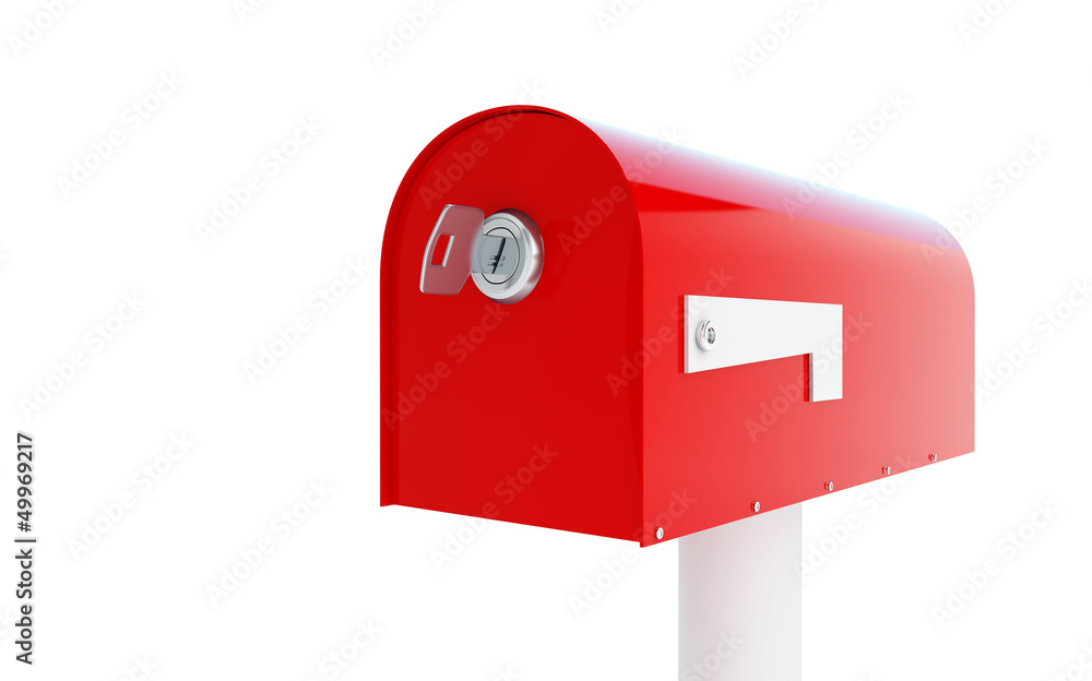 mailbox key 3d Illustrations on a white background mailbox key 3d Illustrations on a white background