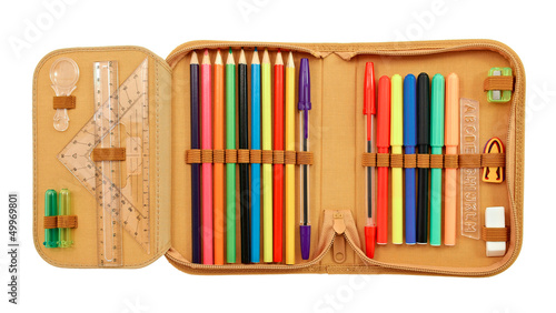 Tela Pencil case with various stationery