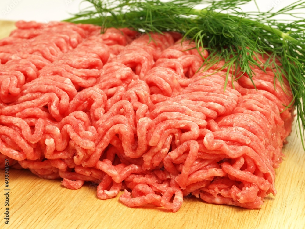 Minced meat, close up Minced meat, close up
